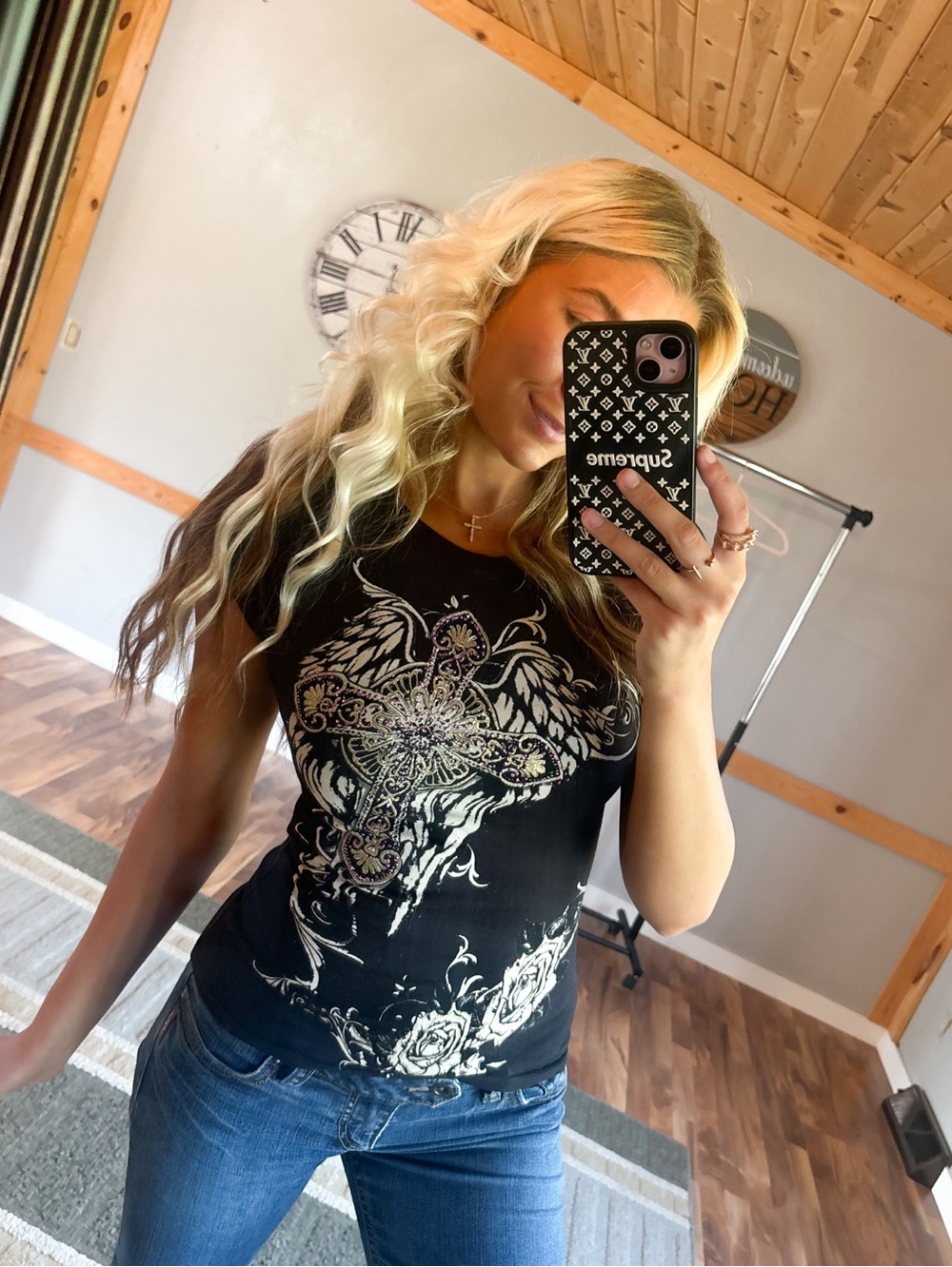 Rhinestone Cross Tee